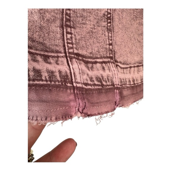 LOGO by Lori Goldstein Button Front Denim Jacket Released Hem Vintage Purple - Picture 5 of 16